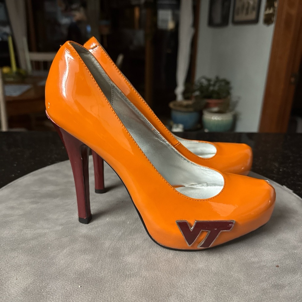 Orange High Heels with VT Logo